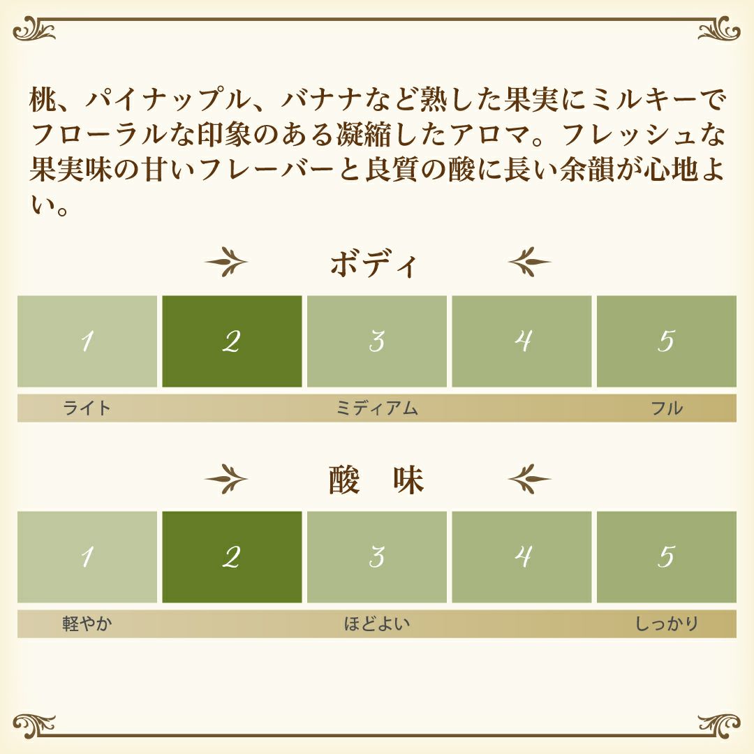 甘口ワイン、ベガマル・ドゥルセ・モスカテルの味わいチャート